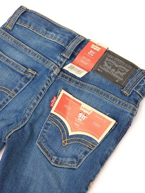 Jeans Levi´s para niño 511 Slim color mezclilla