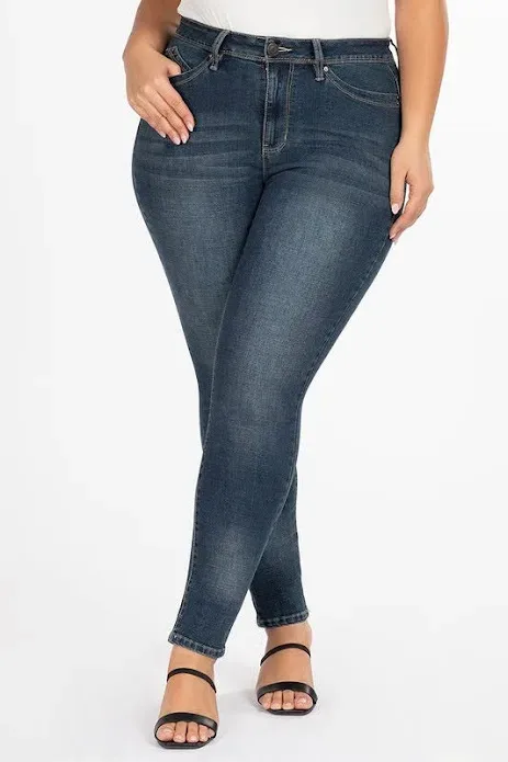Jeans plus size para dama #EP900101 color azul