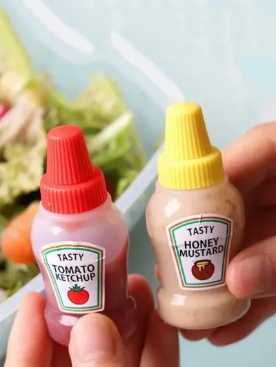 2 mini envases de almacenamiento de aderezos