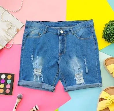 Short para dama color azul mezclilla