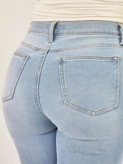 Jeans para dama color celeste