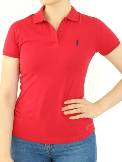 Camiseta Polo Cambrige Club para dama color rojo