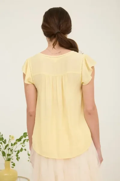 Blusa Mine para dama color amarillo TB8842
