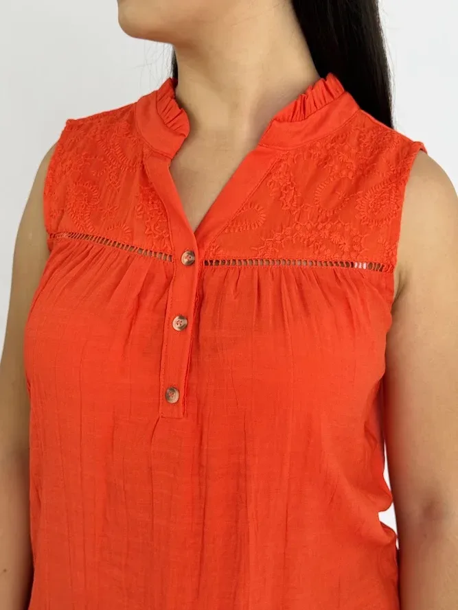 Blusa color naranja para Dama