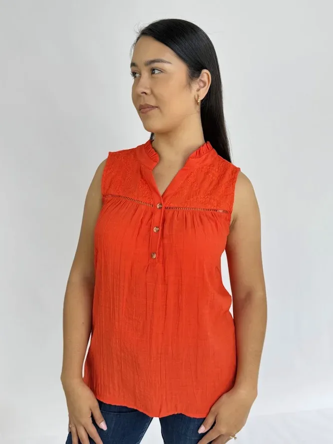 Blusa color naranja para Dama