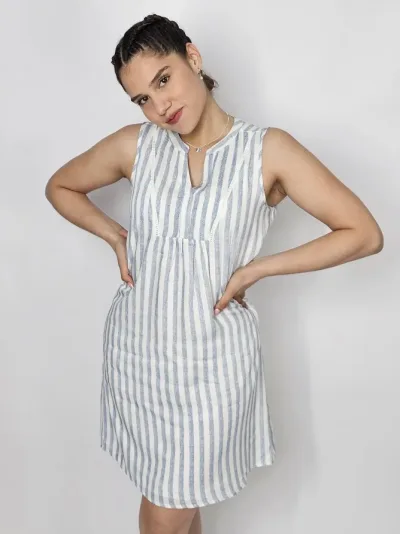 Vestido diseño a rayas para dama