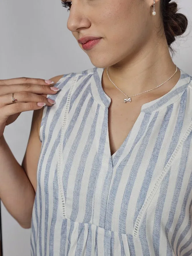 Vestido diseño a rayas para dama