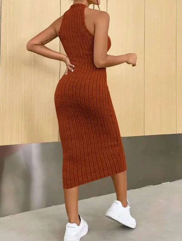 Vestido para dama color marrón