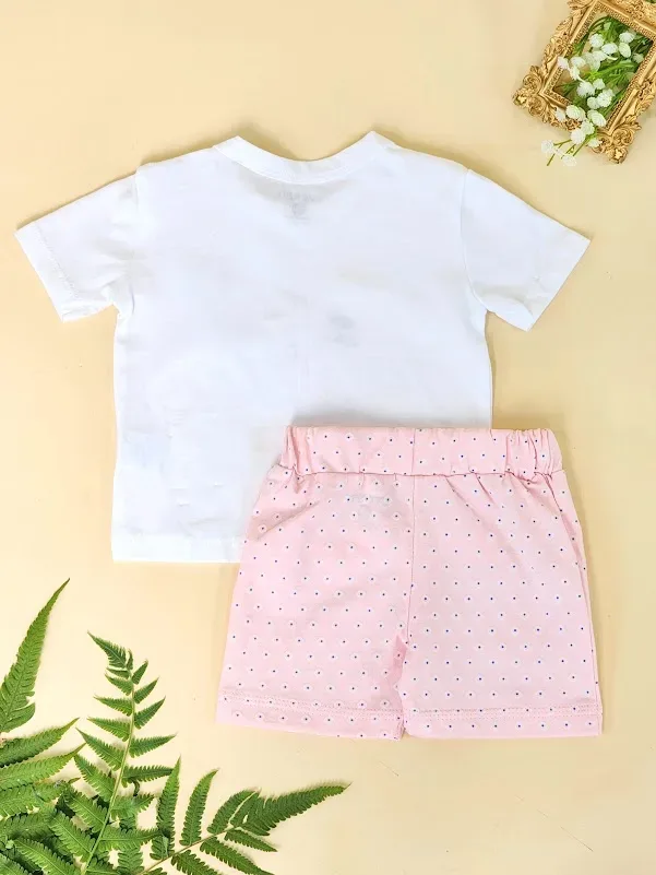 Conjunto Everfit para niña 16350S #ROSA Y BLANCO
