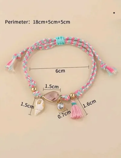 Pulsera tobillera para dama multicolor