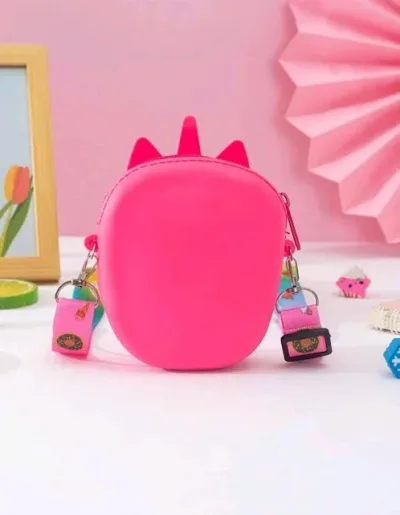 Bolso para niña con diseño de unicornio fucsia