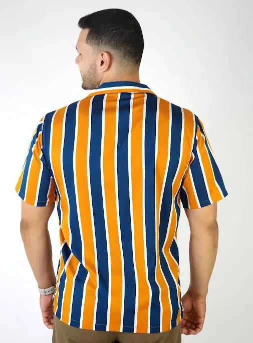 Camisa para caballero diseño rayas multicolor