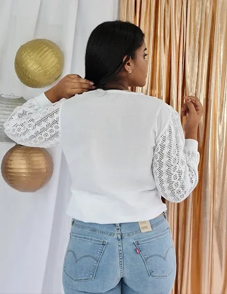 Abrigo Cotton Natural para dama color blanco