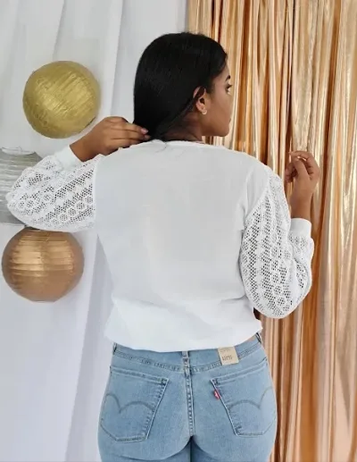 Abrigo Cotton Natural para dama color blanco