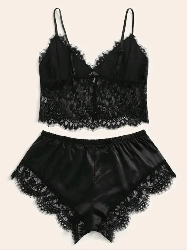 Conjunto de lencería para dama color negro