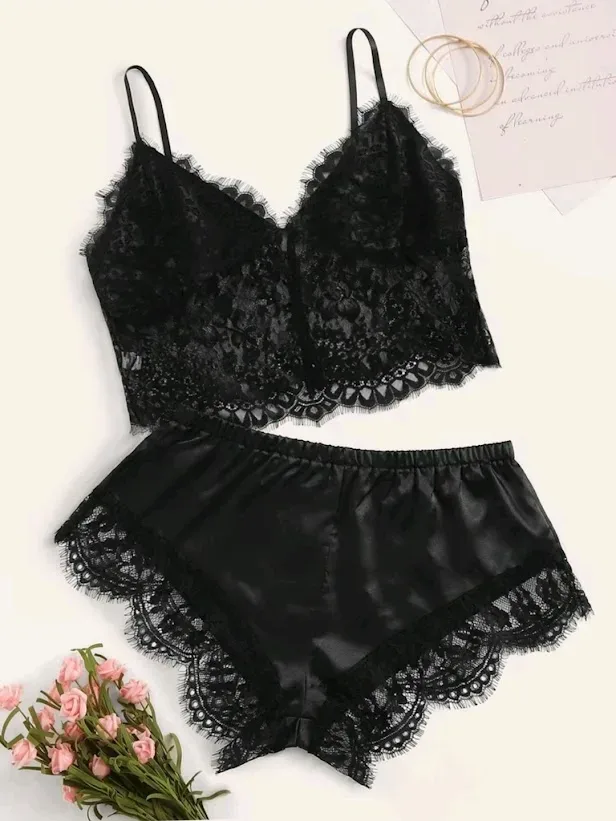 Conjunto de lencería para dama color negro