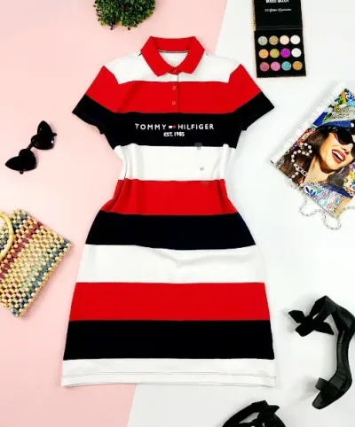 Vestido Tommy hilfiger para dama diseño a rayas