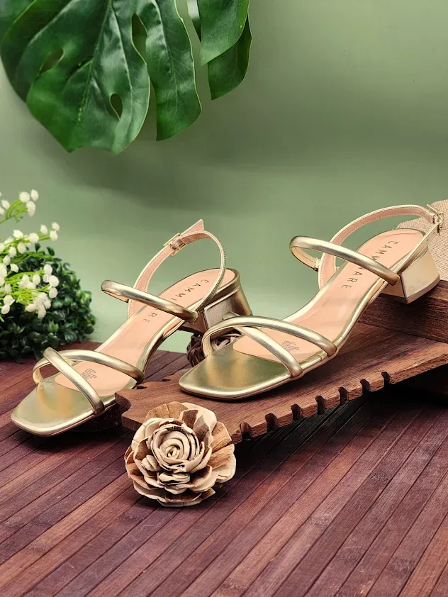 Sandalias Metalic Ouro light