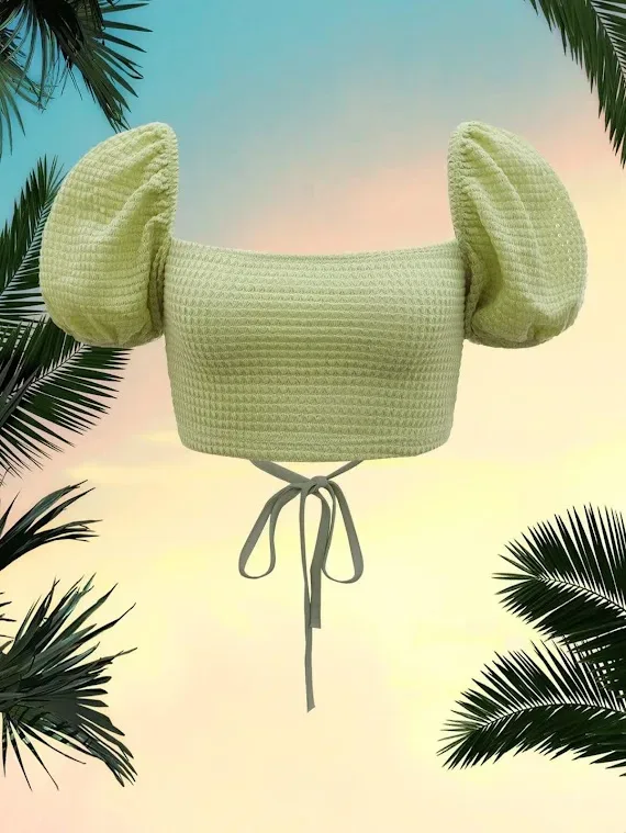 Crop Top para dama color verde