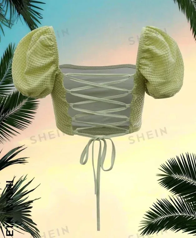 Crop Top para dama color verde