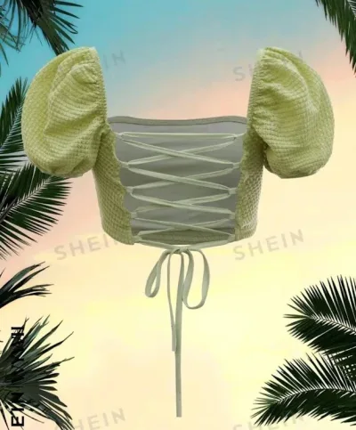 Crop Top para dama color verde