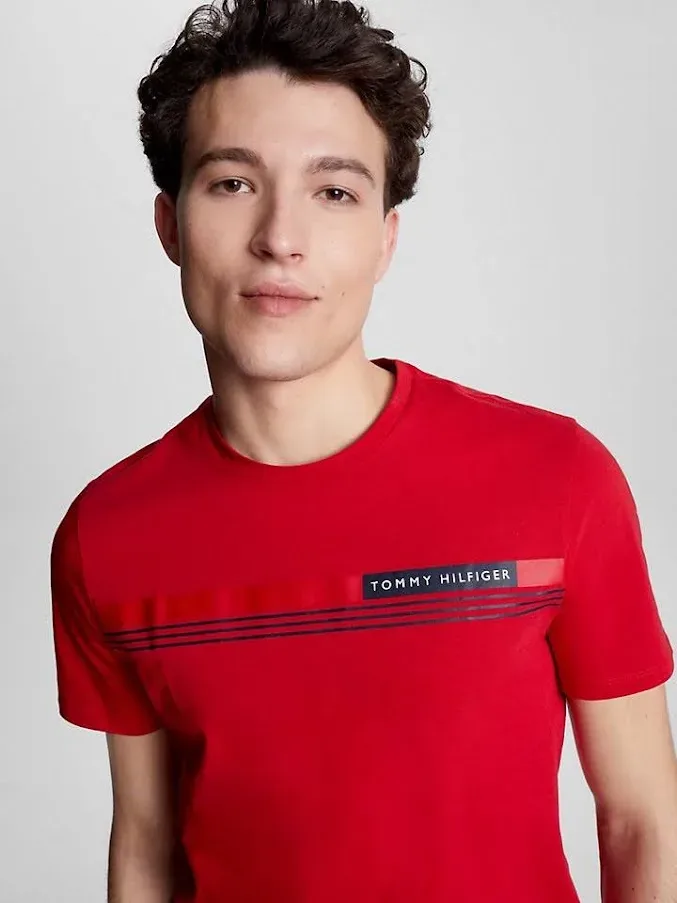 Camiseta Tommy Hilfiger para caballero color rojo