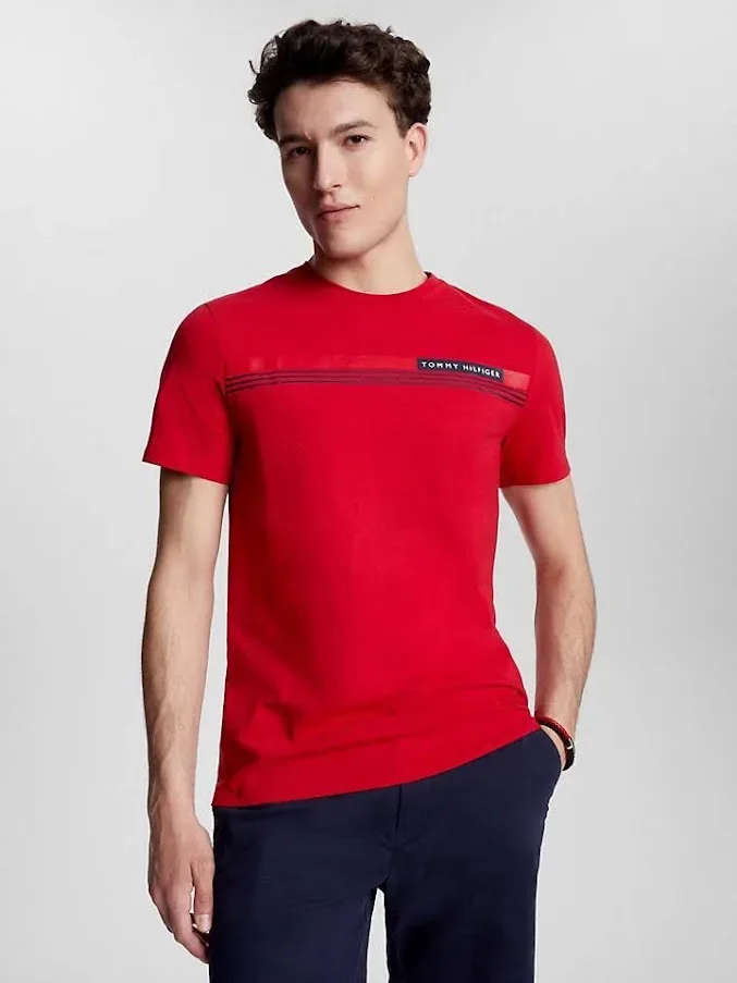 Camiseta Tommy Hilfiger para caballero color rojo
