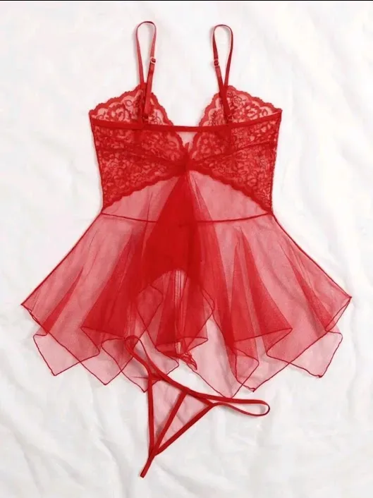 Lenceria para dama color rojo
