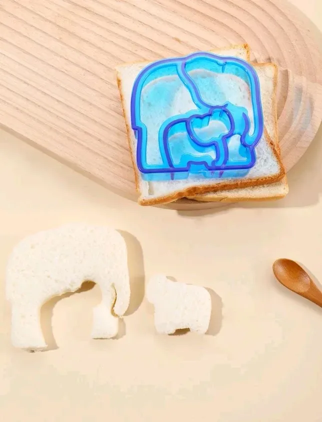 1 Pieza de molde cortador en forma de elefante