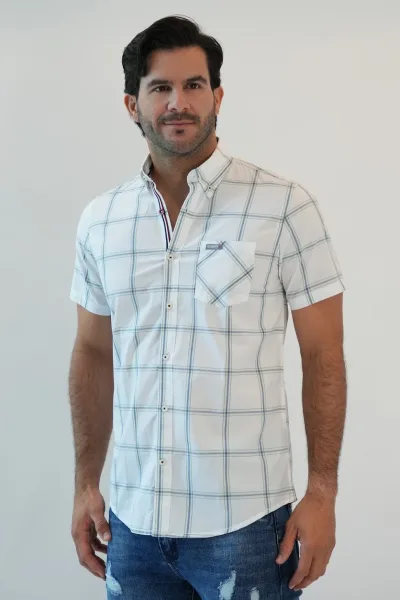Camisa Hummer para caballero Diseño a cuadros