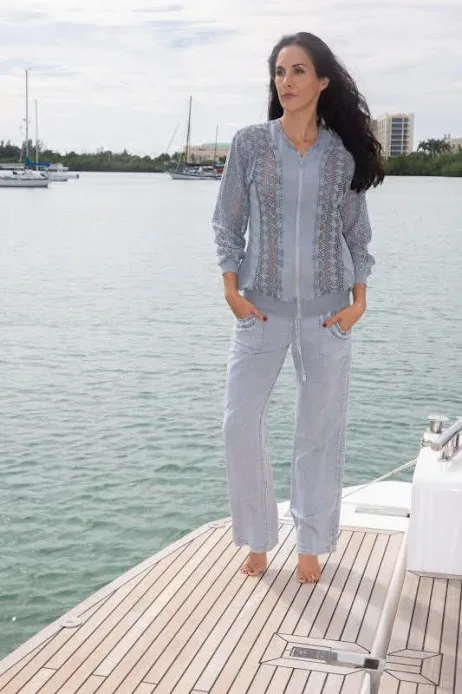 Pantalon Cotton Natural para dama color gris