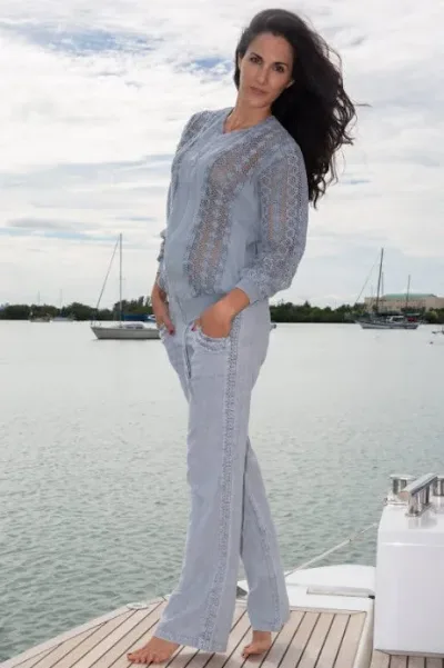 Pantalon Cotton Natural para dama color gris