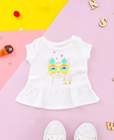Blusa Carter's para niña color blanco
