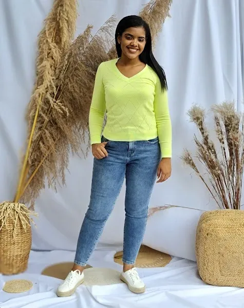 Suéter Tommy Hilfiger para dama color verde lima