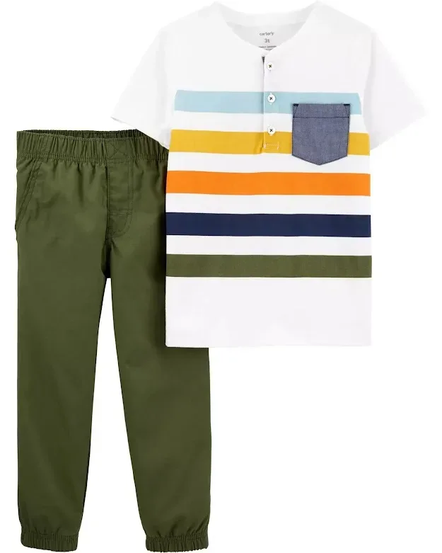 Conjunto Carter's para niño color verde musgo