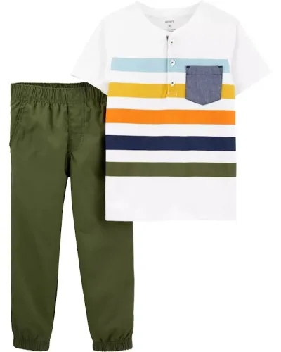 Conjunto Carter's para niño color verde musgo