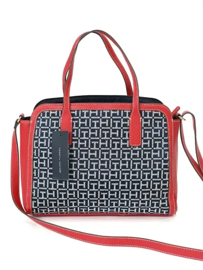 Bolso Tommy Hilfiger para dama color azul y rojo