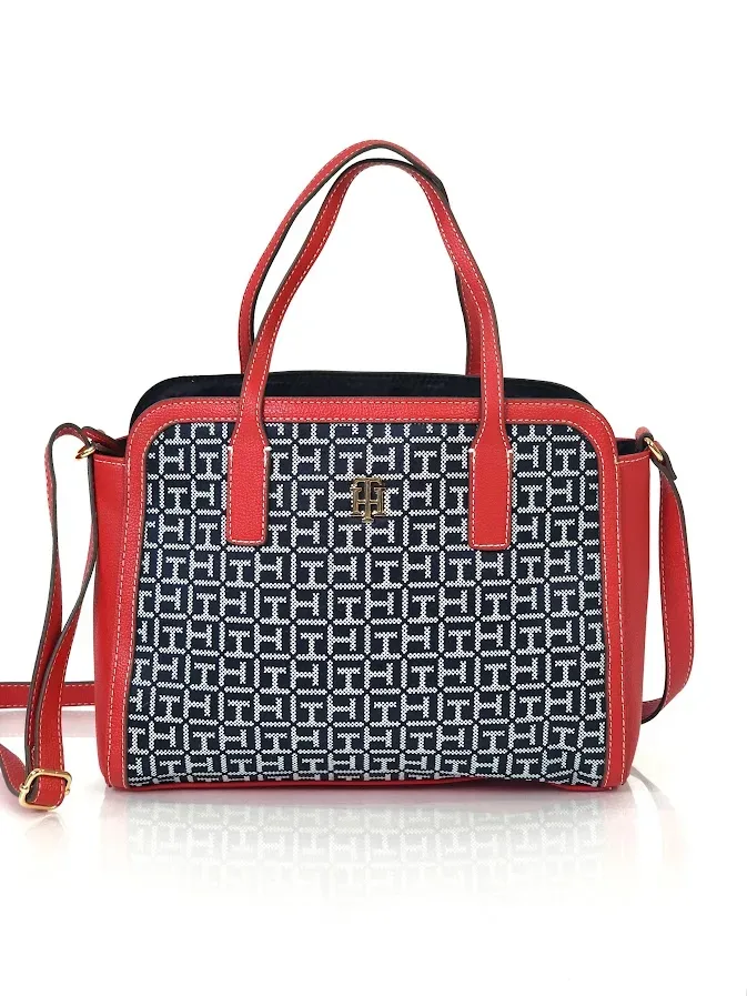 Bolso Tommy Hilfiger para dama color azul y rojo