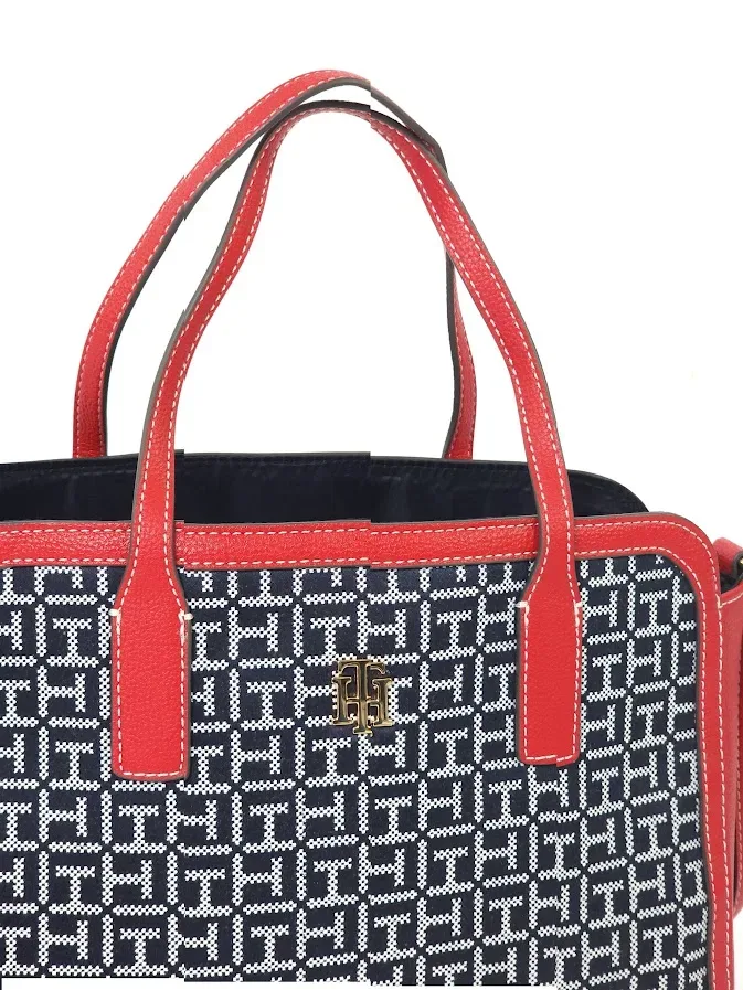Bolso Tommy Hilfiger para dama color azul y rojo