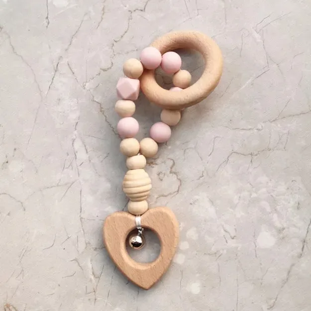 Estimular de encía para niña color beige y rosa