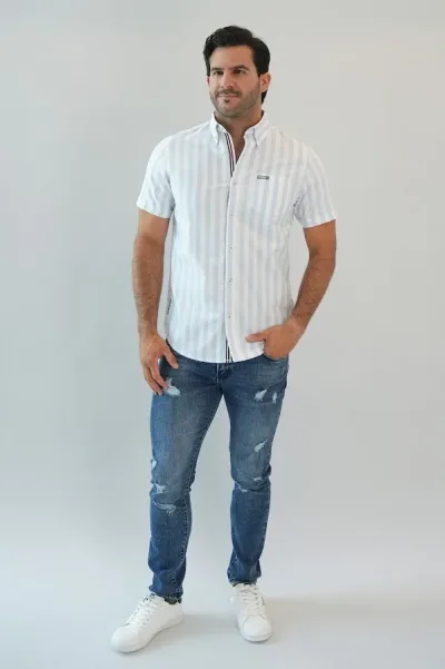 Camisa Hummer para caballero de rayas
