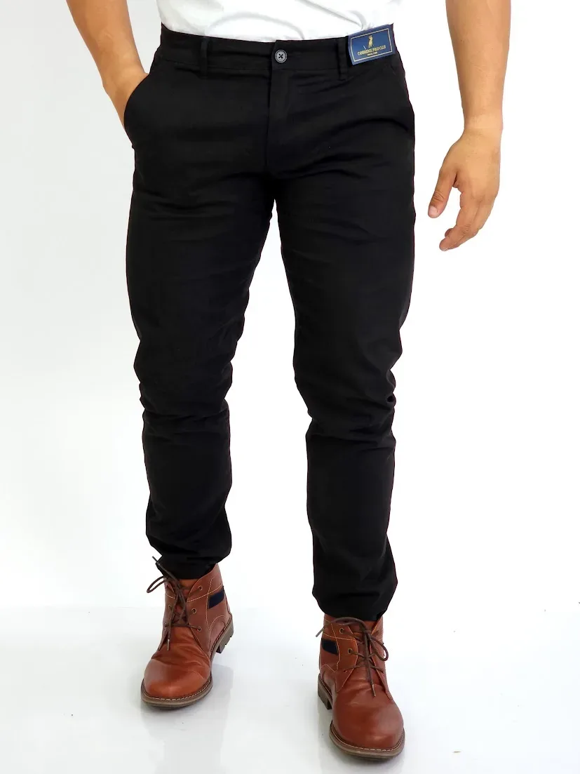 Pantalón Cambrige Polo Club para caballero color negro