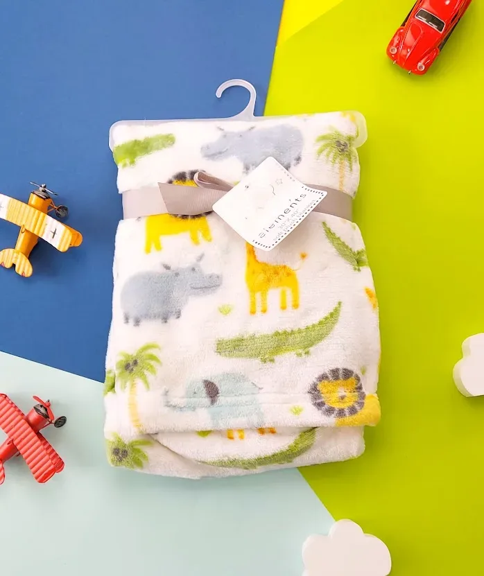 Cobija para niño con diseño de selva
