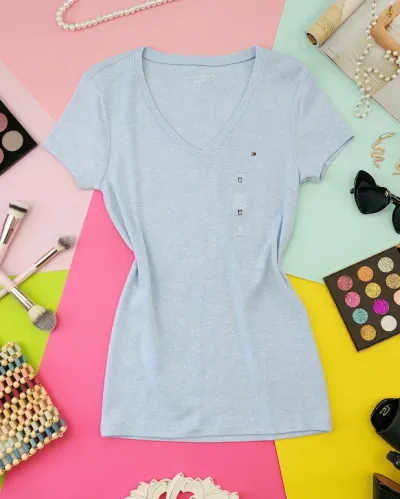 Blusa Tommy Hilfiger para dama color celeste