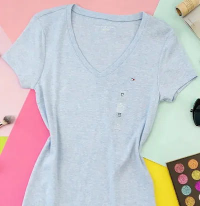 Blusa Tommy Hilfiger para dama color celeste
