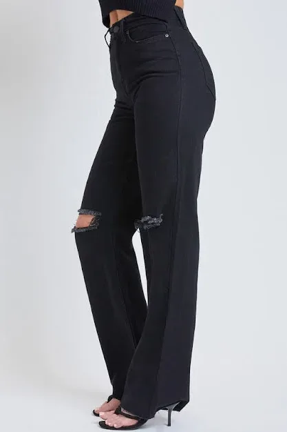 Jeans YMI Wide-Leg para dama color negro W2081