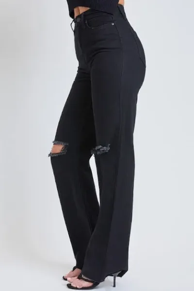 Jeans YMI Wide-Leg para dama color negro W2081