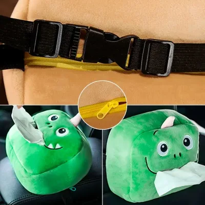 Funda para Caja de Pañuelos con Cara de Dragón