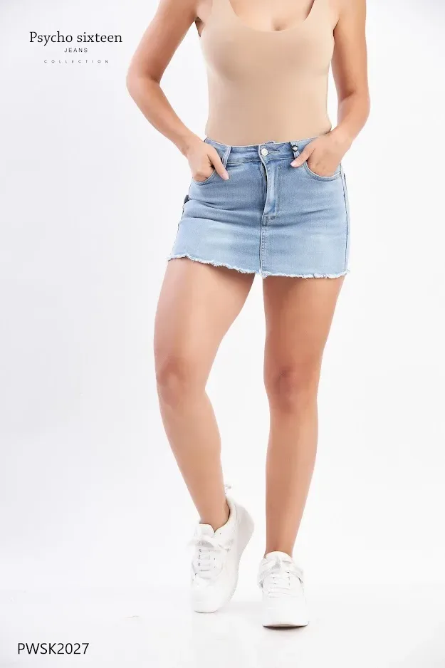Short Enagua Psycho Sixteen Mica Mid Rise para dama PSWK2027 Azul