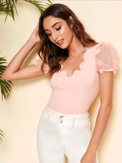Blusa para dama color papaya pastel